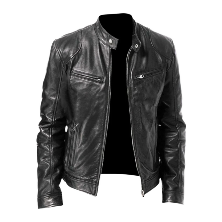 SANDRO- LEATHER URBAN JACKET