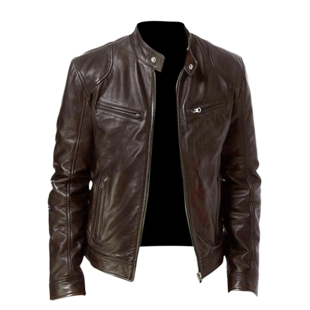 SANDRO- LEATHER URBAN JACKET