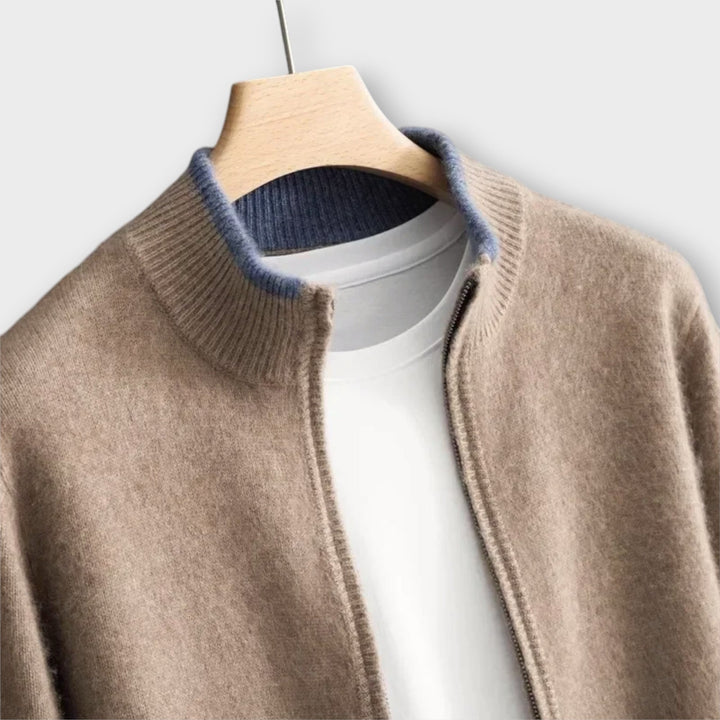 KEVIN - SOFT CASHMERE ZIP JACKET