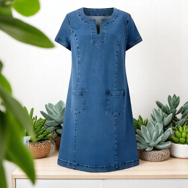 Celestia-Soft Denim Dress
