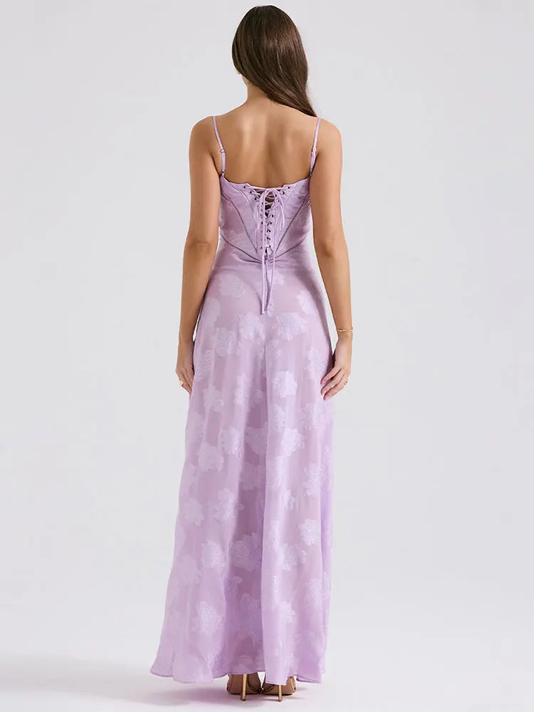 Alena | Backless Spaghetti Strap Maxi Dress