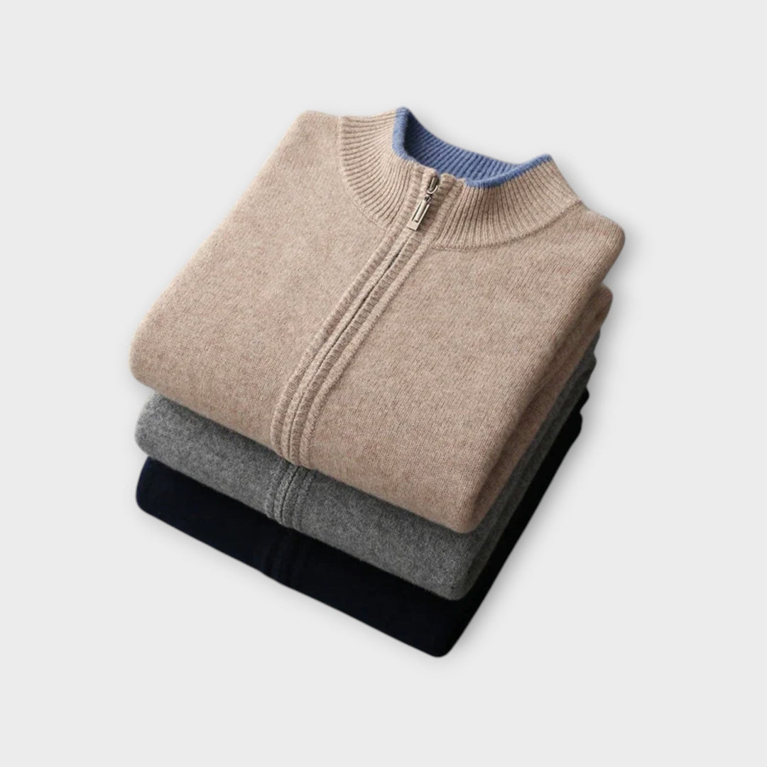 KEVIN - SOFT CASHMERE ZIP JACKET