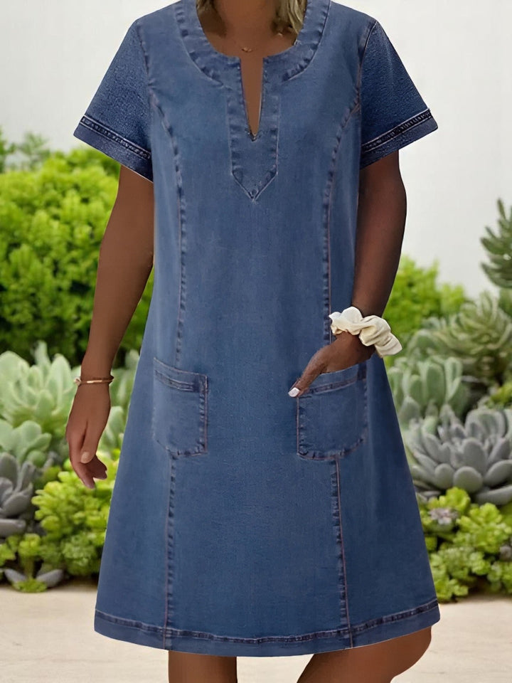 Celestia-Soft Denim Dress