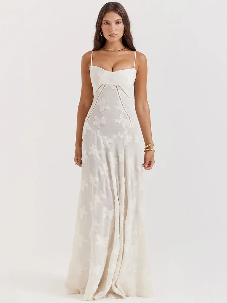 Alena | Backless Spaghetti Strap Maxi Dress