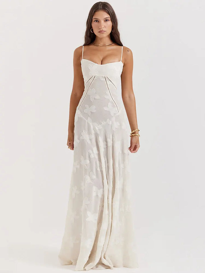 Alena | Backless Spaghetti Strap Maxi Dress