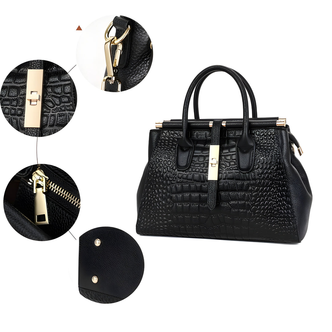 ARIEN | ELEGANT CROCODILE-TEXTURED TOTE BAG