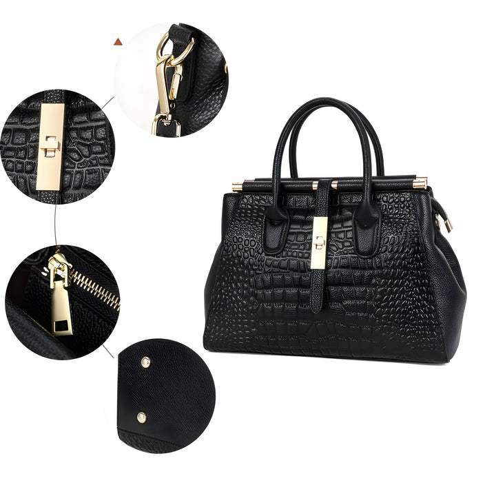 ARIEN | ELEGANT CROCODILE-TEXTURED TOTE BAG
