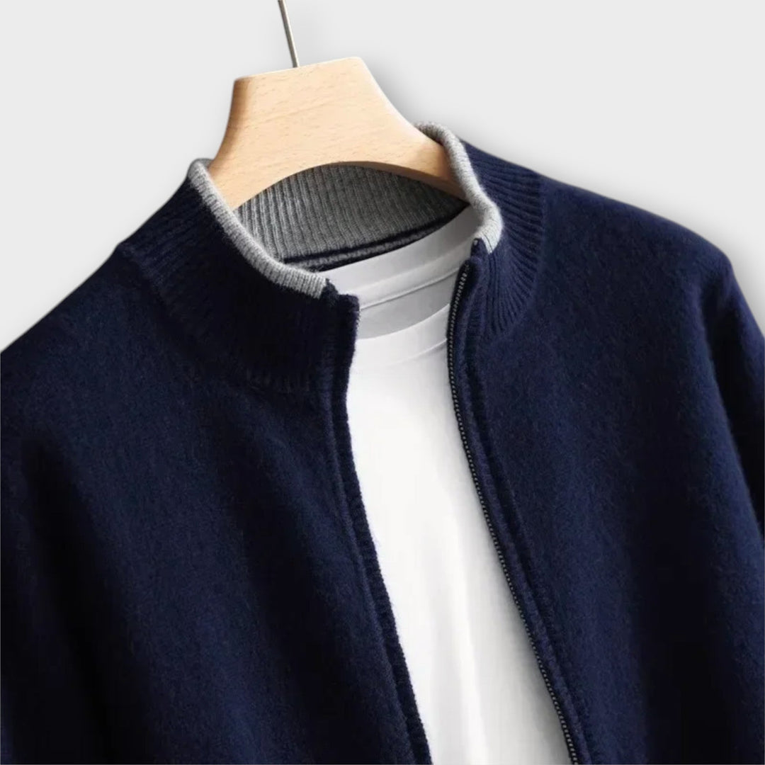 KEVIN - SOFT CASHMERE ZIP JACKET