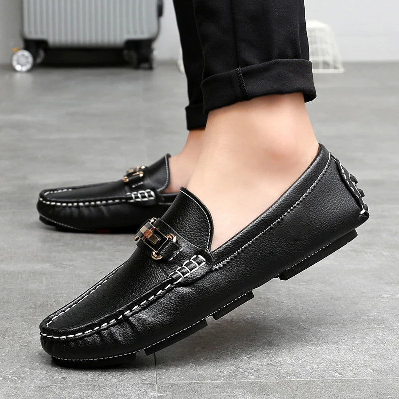 Genuine leather loafers