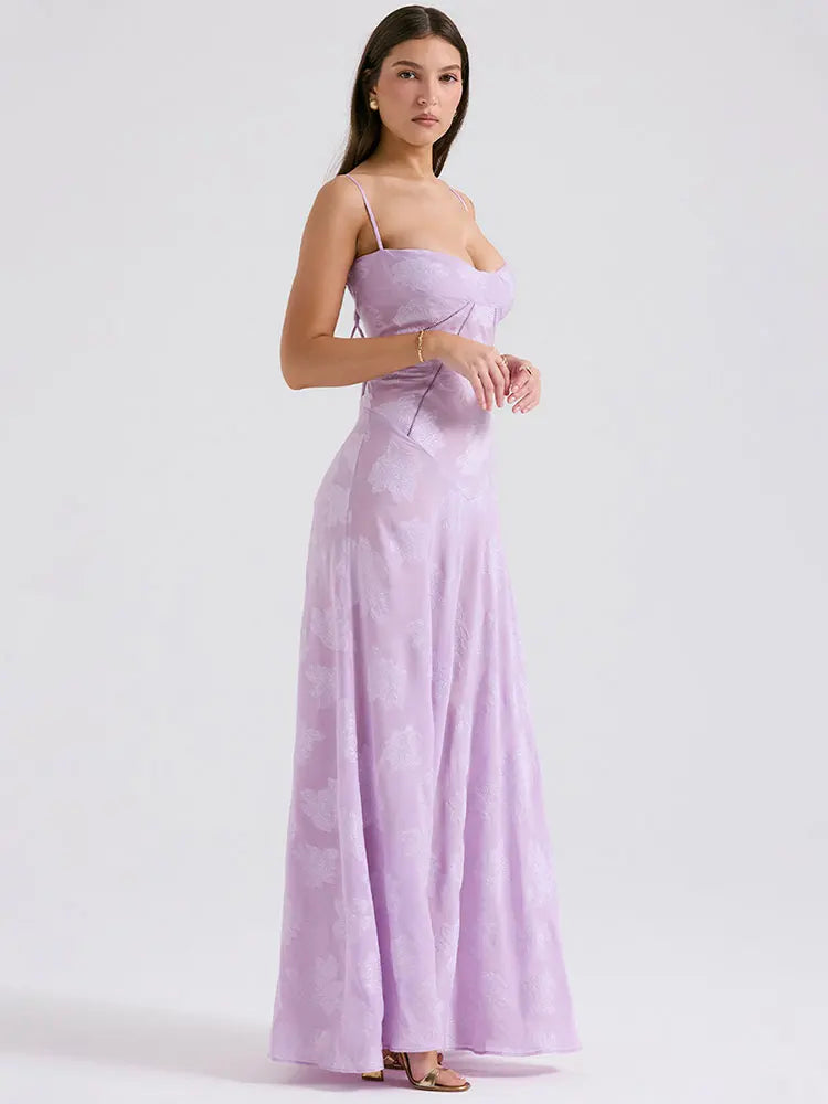 Alena | Backless Spaghetti Strap Maxi Dress