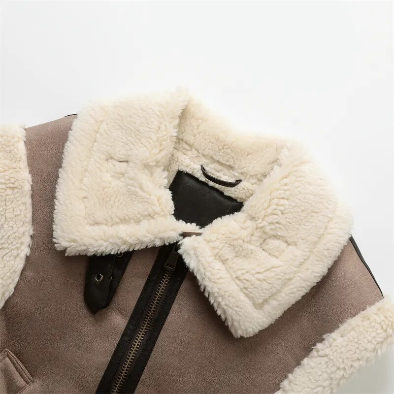 Karen | Women’s Shearling Zip Vest