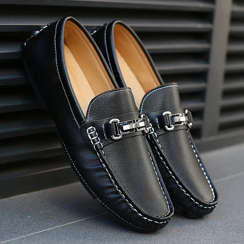 Genuine leather loafers