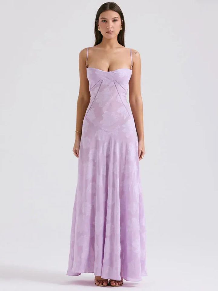 Alena | Backless Spaghetti Strap Maxi Dress