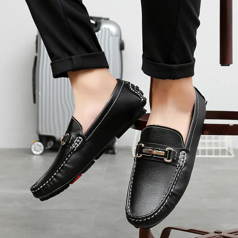 Genuine leather loafers