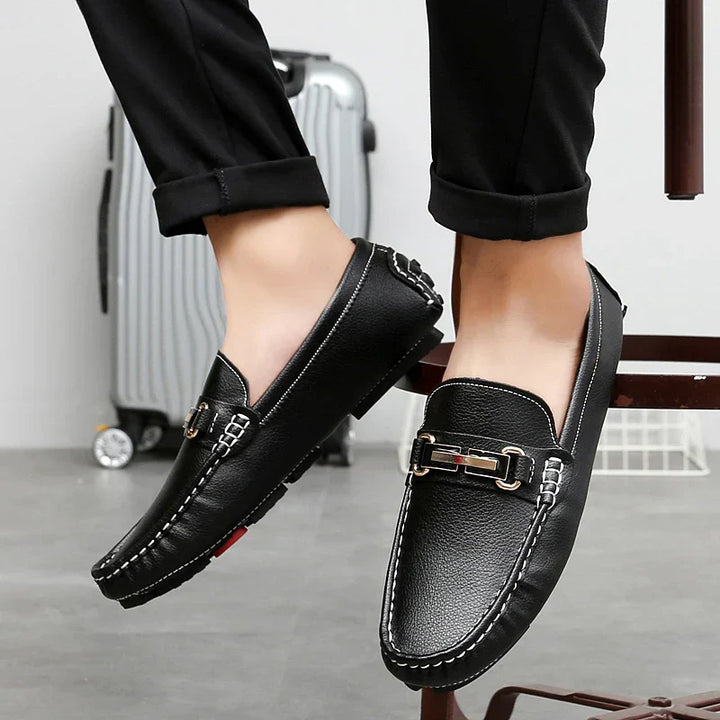Genuine leather loafers