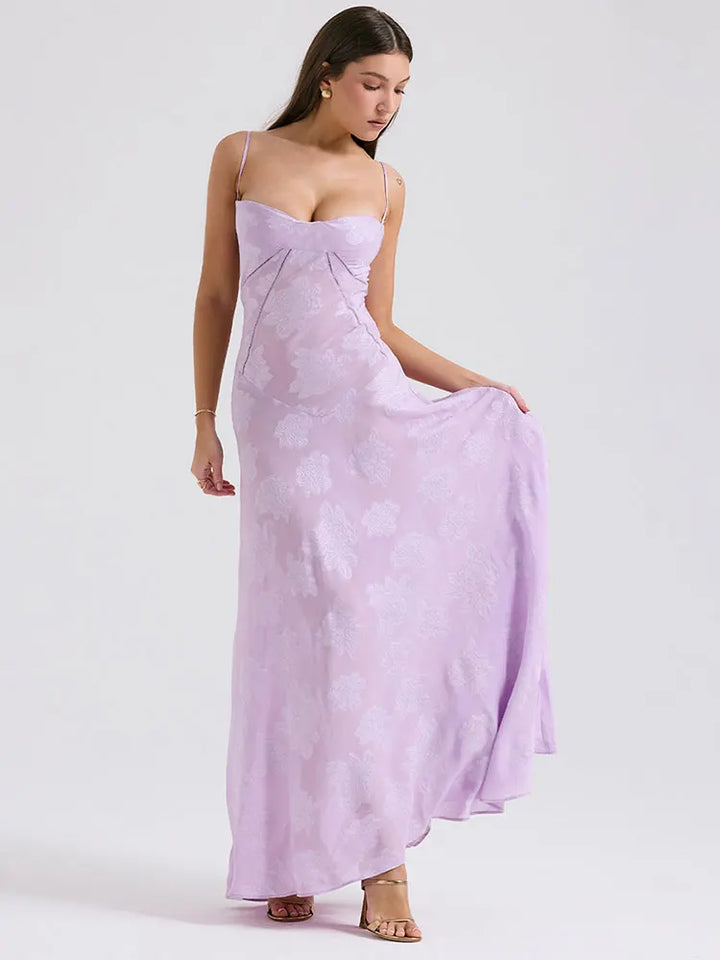 Alena | Backless Spaghetti Strap Maxi Dress