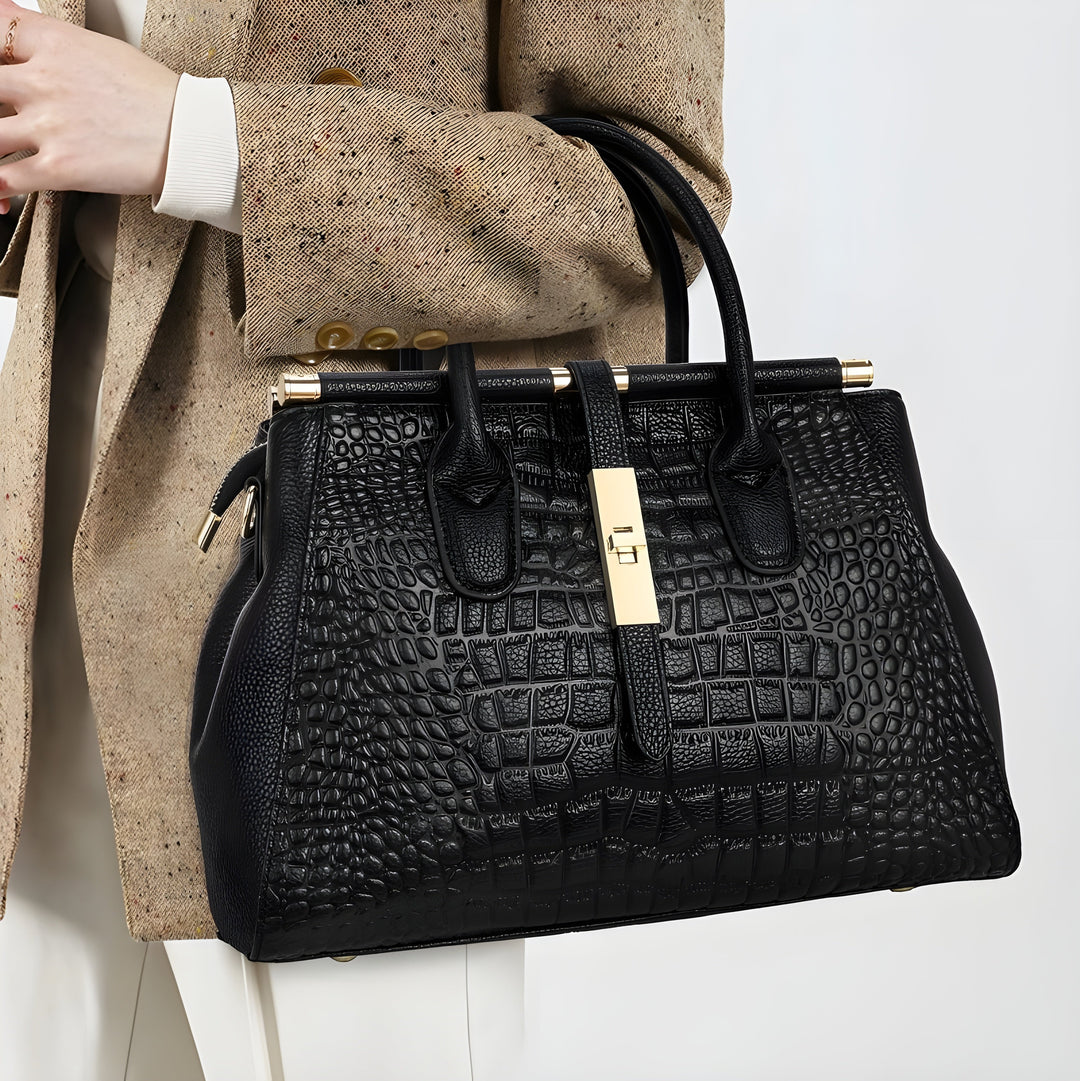 ARIEN | ELEGANT CROCODILE-TEXTURED TOTE BAG
