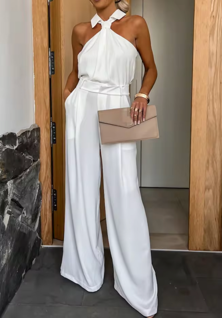 ALEXIA-SLEEK JUMPSUIT WITH WIDE LEGS