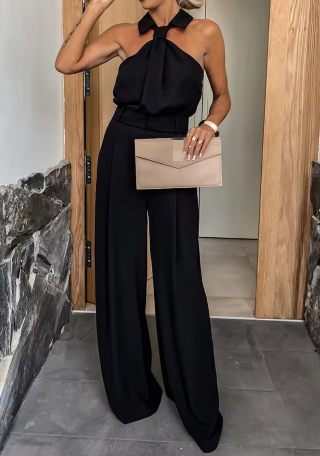 ALEXIA-SLEEK JUMPSUIT WITH WIDE LEGS