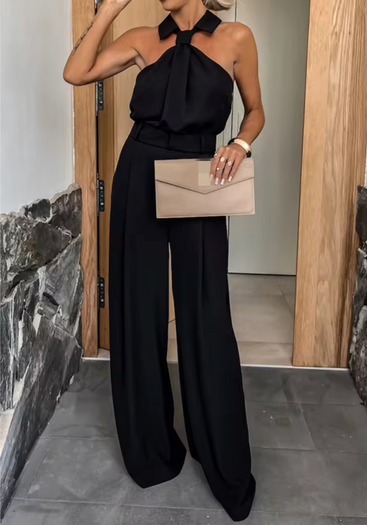 ALEXIA-SLEEK JUMPSUIT WITH WIDE LEGS