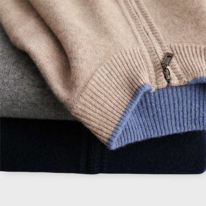 KEVIN - SOFT CASHMERE ZIP JACKET