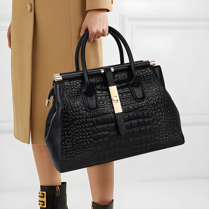 ARIEN | ELEGANT CROCODILE-TEXTURED TOTE BAG