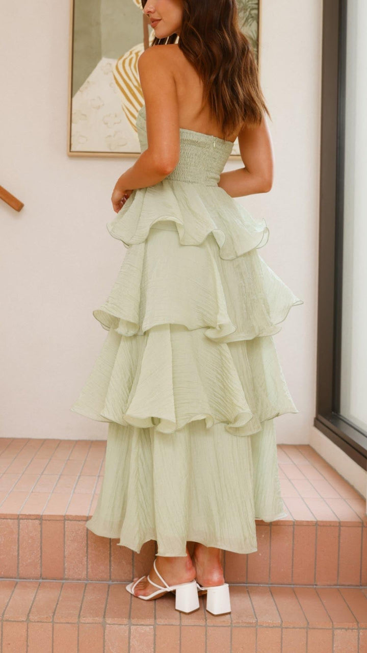 Kate -Maxi dress with tiered ruffles