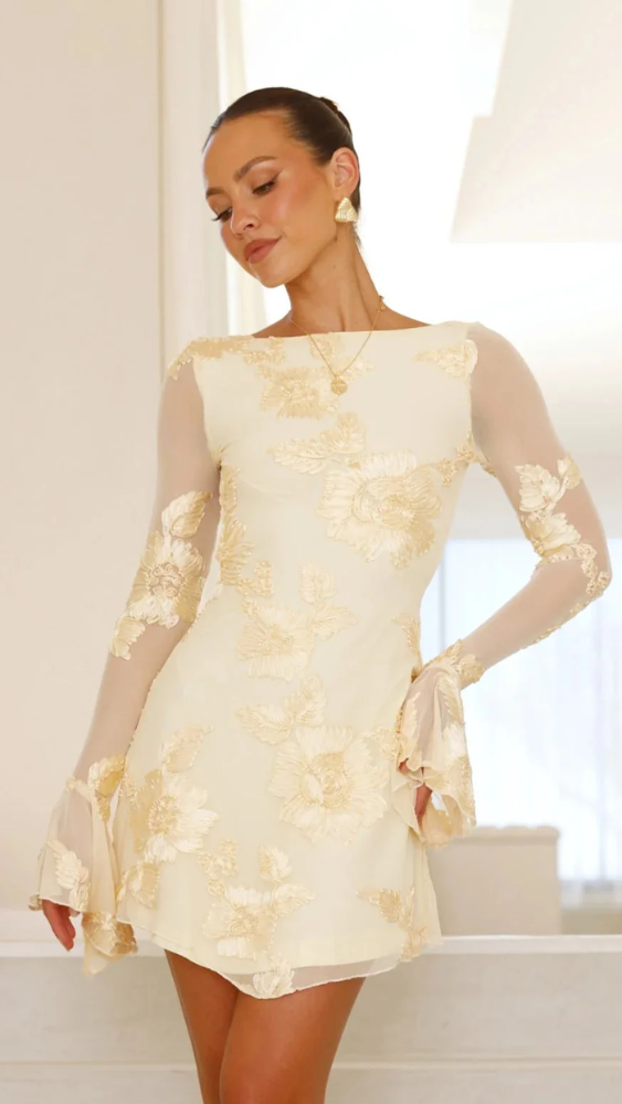 Rina - Embroidered Minidress