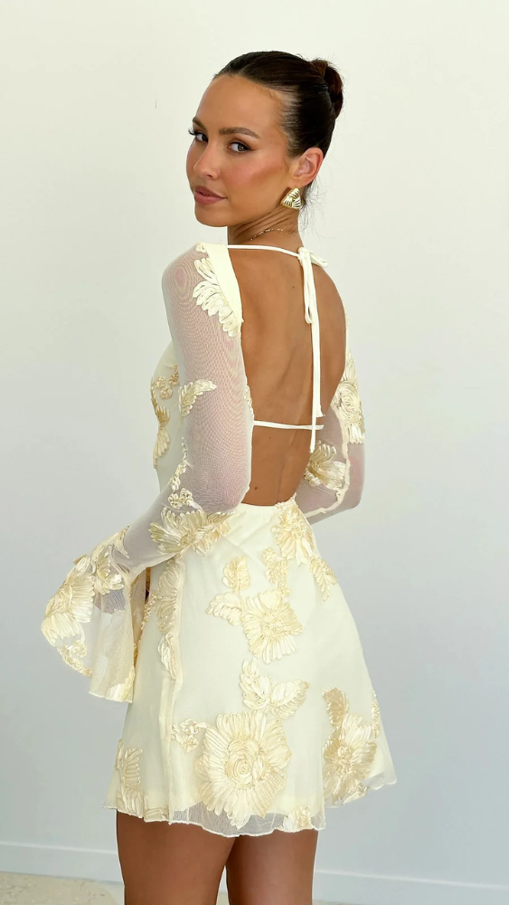 Rina - Embroidered Minidress