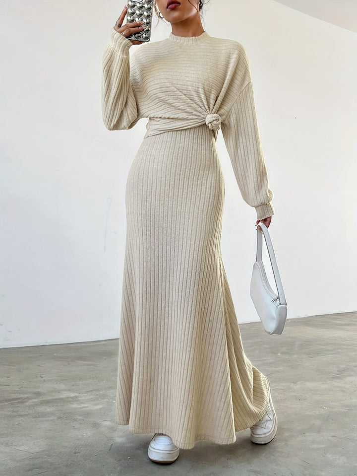 Élise | Ribbed Long Sleeve & Skirt Set