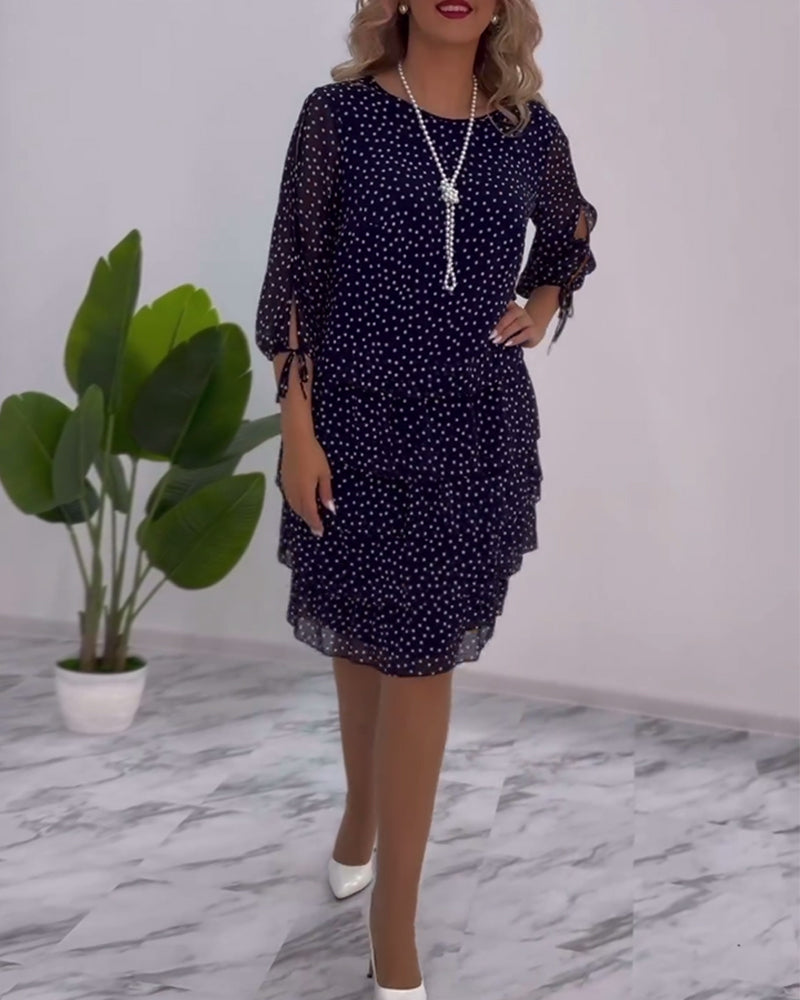 Rosalind | Layered Polka Dot Dress