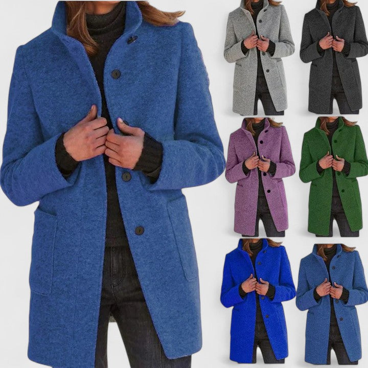 Elena® | Elegant Wool-Blend Coat