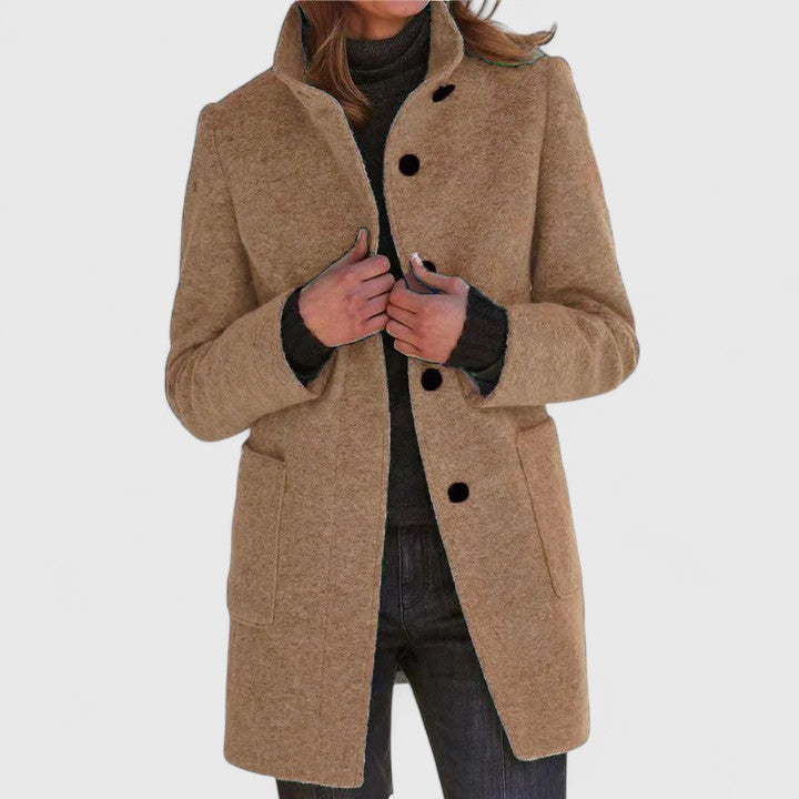 Elena® | Elegant Wool-Blend Coat