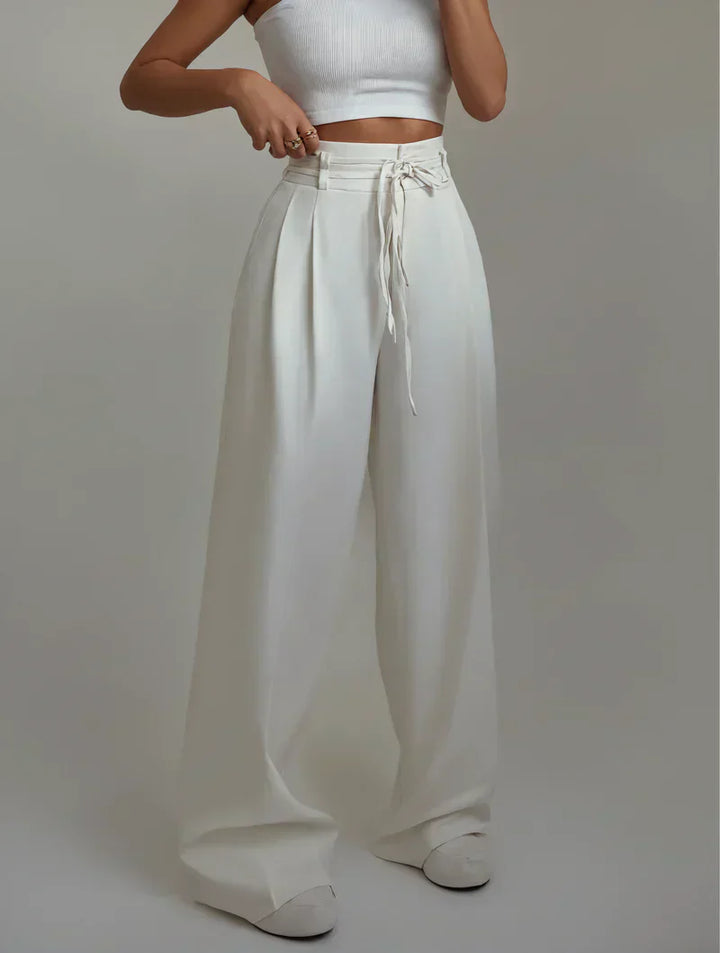 Odette - High-Waisted Pants with Wide Legs
