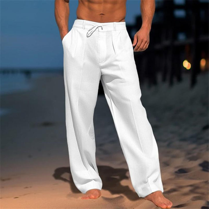 Nathan - Linen Solid Color Pants