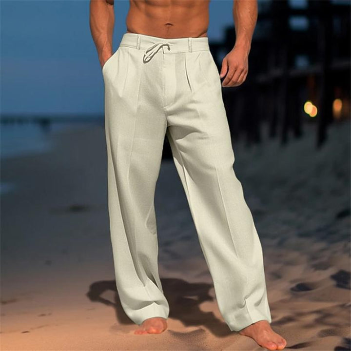 Nathan - Linen Solid Color Pants