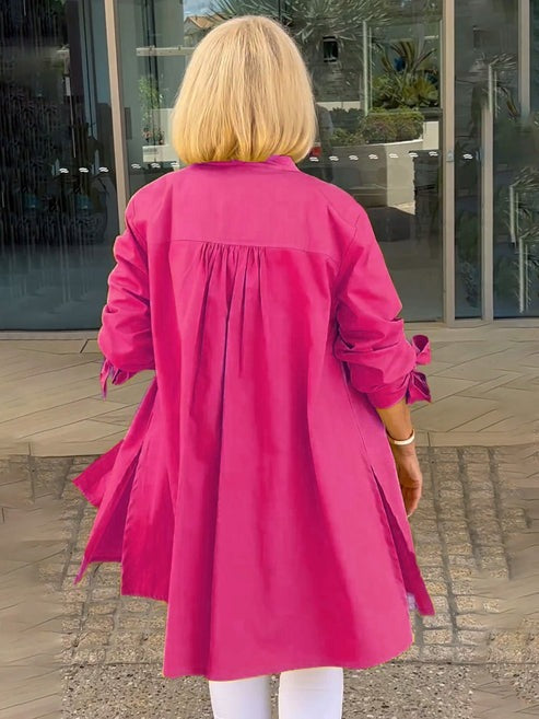 Giselle| Cherith – Long Cotton Shirt Coats