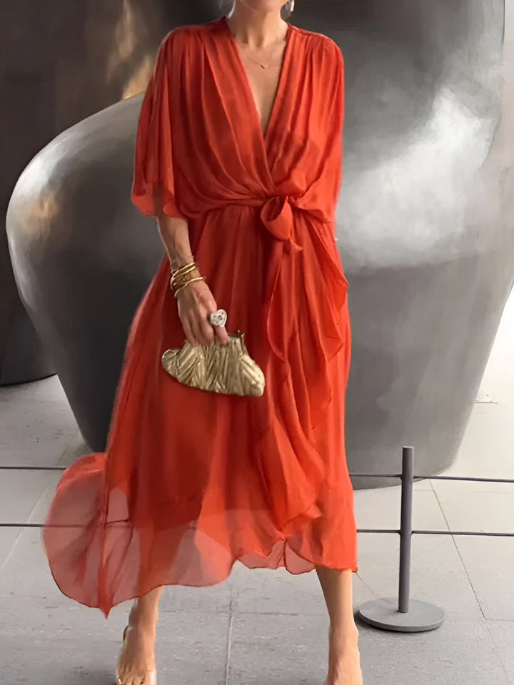 Monica™ | Dress with a V-neck