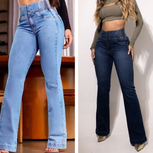 Dana | High-waisted stretch flared jeans