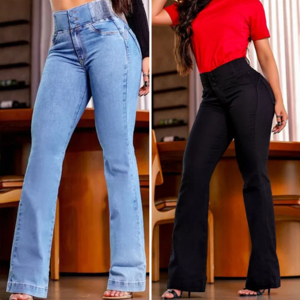 Dana | High-waisted stretch flared jeans