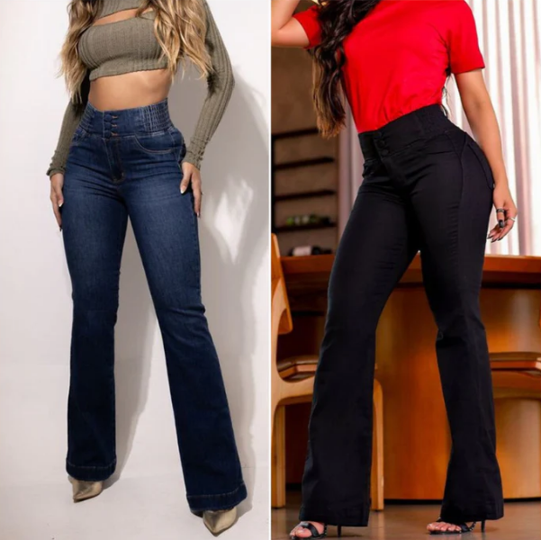 Dana | High-waisted stretch flared jeans