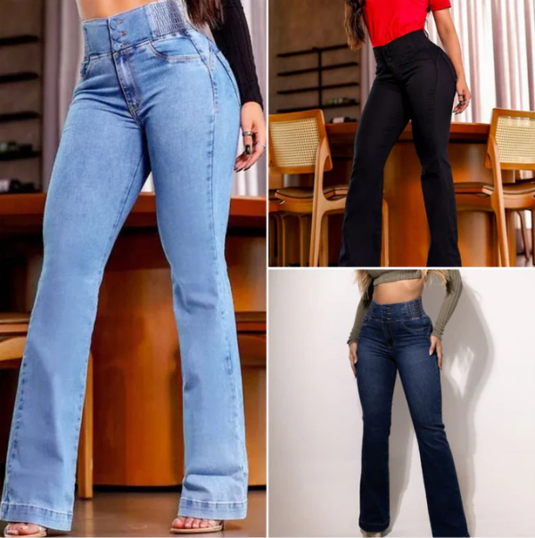 Dana | High-waisted stretch flared jeans
