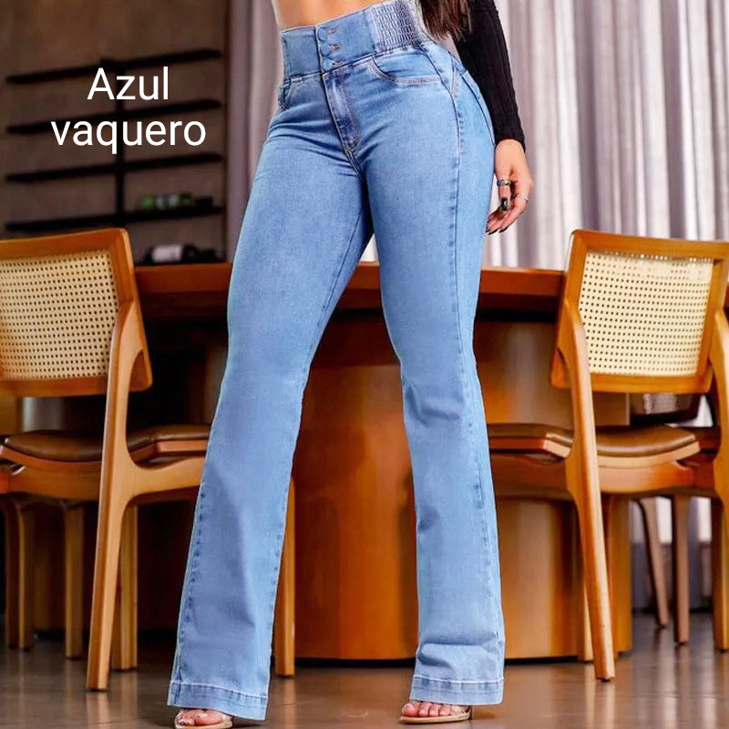 Dana | High-waisted stretch flared jeans