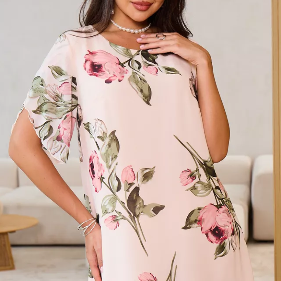 Selena | Floral Chiffon Layered Dress