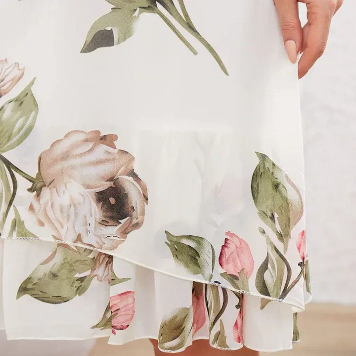 Selena | Floral Chiffon Layered Dress