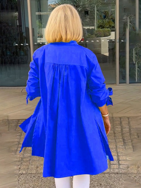 Giselle| Cherith – Long Cotton Shirt Coats